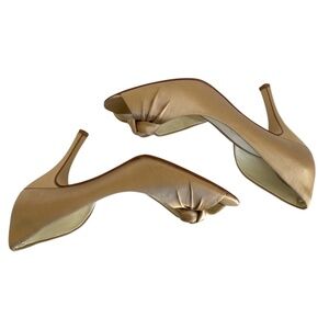 Satin heels 9 neutral formal retro D-orsay Special Peep toe taupe Wedding Prom